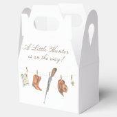 Watercolor Hunter Baby Shower Geschenkschachtel (Geöffnet)