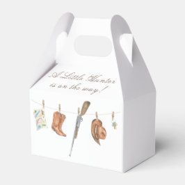 Watercolor Hunter Baby Shower Geschenkschachtel