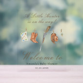 Watercolor Hunter Baby shower Welcome Acrylschild (Neutral)