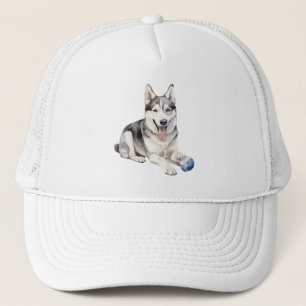 Watercolor Husky Dog Truckerkappe