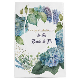 Watercolor Hydrangeas “Congratulations” Mittlere Geschenktüte