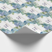 Watercolor Hydrangeas “Congratulations” Wrapping  Geschenkpapier (Ecke)
