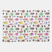 Watercolor Ice Creme Muster Geschirrtuch (Horizontal)