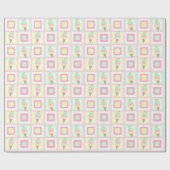 Watercolor Ice Creme Pastellpapier Geschenkpapier (Flach)