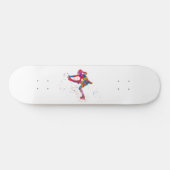 Watercolor ice skating skateboard (Horizontal)
