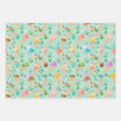 Watercolor Icecream Cone Gift Wrap Geschenkpapier Set (Vorderseite)
