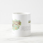 Watercolor Illustrated Map Austria | Monogram Kaffeetasse (Mittel)