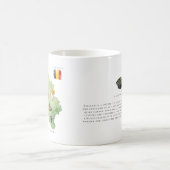 Watercolor Illustrated Map Belgium | Monogram Kaffeetasse (Mittel)