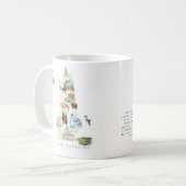 Watercolor Illustrated Map Finland | Monogram Kaffeetasse (Vorderseite Links)