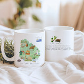 Watercolor Illustrated Map Uruguay | Monogram Kaffeetasse