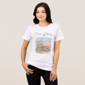 Watercolor Illustration of the Colosseum Rome Tri-Blend Shirt (Vorderseite voll)