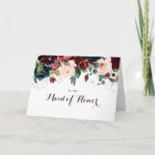 Watercolor Illustriert Fall Brautparty Vielen Dank Dankeskarte (Vorderseite)