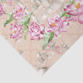 Watercolor Indian Lotus Blume Taj Mahal Seidenpapier (Ausschnitt)