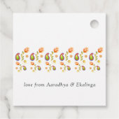 Watercolor Indian Paisley Geschenkanhänger (Rückseite)