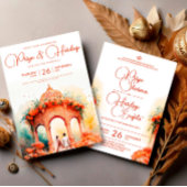Watercolor Indian Wedding Template, Mandap Sikh Einladung