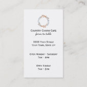 Watercolor Indigo Blue Wreath Business Card Visitenkarte (Rückseite)