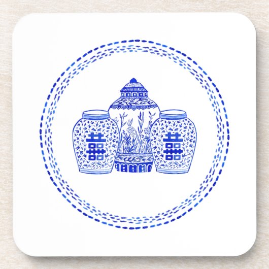 Watercolor-Ingwer-Glas-Untersetzer Getränkeuntersetzer (Vorderseite)