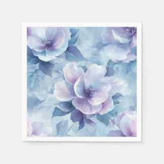 Watercolor-Inspiriert Blühende Blume Serviette