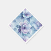 Watercolor-Inspiriert Blühende Blume Serviette (Ecke)