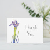 Watercolor iris 2 Dankeschön Karte (Stehend Vorderseite)
