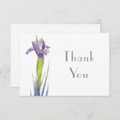 Watercolor iris 2 Dankeschön Karte (Vorne/Hinten)