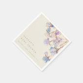 Watercolor Iris Baby Dusche Serviette (Ecke)