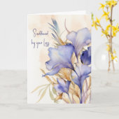 Watercolor Iris Bouquet Beileid Karte (Gelbe Blume)