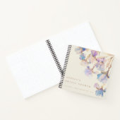 Watercolor Iris Brautparty Gästebuch Notizblock (Innenseite)