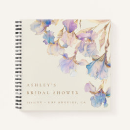 Watercolor Iris Brautparty Gästebuch Notizblock