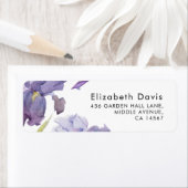 Watercolor Iris Floral Spring Garden Adresse (Insitu)