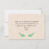 Watercolor Iris on marble background Dankeskarte (Rückseite)