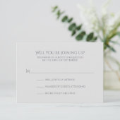 Watercolor Iris Wedding RSVP Karte (Stehend Vorderseite)