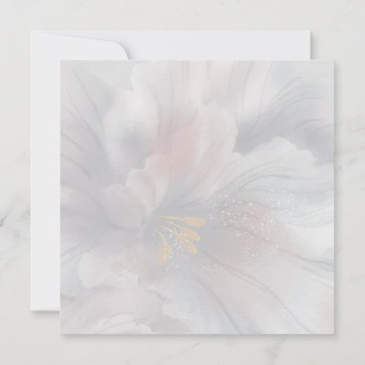 Watercolor Iris Wedding Square Einladung (Rückseite)