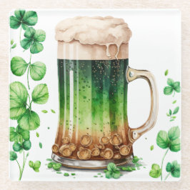 WATERCOLOR IRISH GREEN BIEN IN EINER TASSE GLASUNTERSETZER