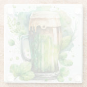 WATERCOLOR IRISH GREEN BIEN IN EINER TASSE GLASUNTERSETZER (Rückseite)