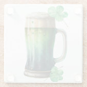 WATERCOLOR IRISH GREEN BIEN IN EINER TASSE GLASUNTERSETZER (Rückseite)