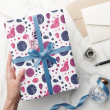 Watercolor Irreguläre Polka Dots Muster Wrapping P