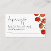 Watercolor Italian Diaper Raffle Baby Shower Begleitkarte (Vorderseite)