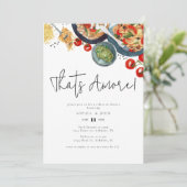 Watercolor Italian That's Amore! Rehearsal Dinner Einladung (Stehend Vorderseite)