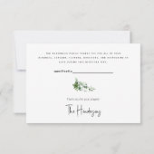 Watercolor Ivy Bereavement Vielen Dank Dankeskarte (Rückseite)