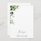 Watercolor Ivy Brautparty Vielen Dank Einladung (Vorne/Hinten)