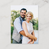 Watercolor Ivy Ferns Sage Foto Wedding QR UAWG Begleitkarte (Rückseite)