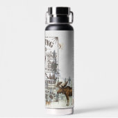 Watercolor-Jagdvorschriften | Monogramm-Wasserflas Trinkflasche (Rückseite)