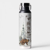 Watercolor-Jagdvorschriften | Monogramm-Wasserflas Trinkflasche (Vorne)