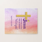 Watercolor JESUS RANSOMED US Christlich Ostern Puzzle (Horizontal)