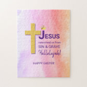 Watercolor JESUS RANSOMED US Christlich Ostern Puzzle (Vertikal)