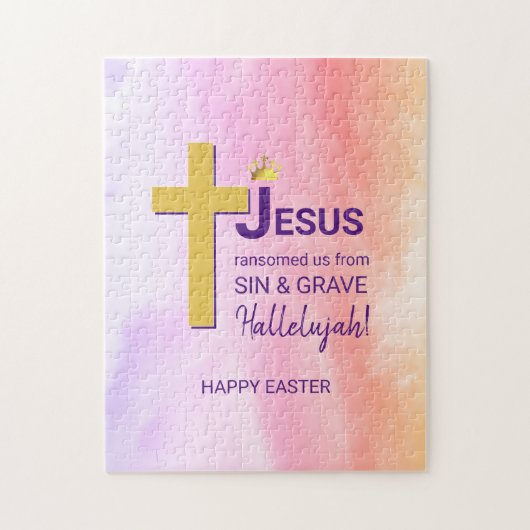 Watercolor JESUS RANSOMED US Christlich Ostern Puzzle (Vertikal)