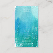 Watercolor Jewelry Backing Marketing Promotional Visitenkarte (Rückseite)