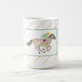 Watercolor Jockey Horse Racing Kaffeetasse (Mittel)