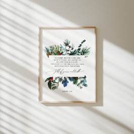 Watercolor John 1:14 Weihnachtsgestüt Poster